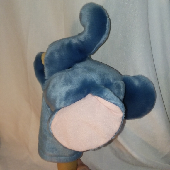 Plushpups Elephant Hand Puppet Toy 12" Blue Plush Stuffed Animal Vintage 2001 - Picture 4 of 12